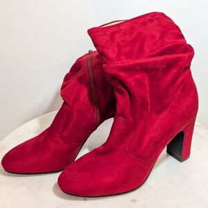 Kelly & Katie Vibrant Red Heeled Boots